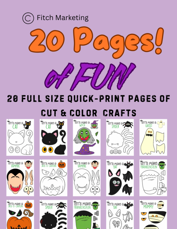 Halloween Cut and Color Craft Book - Image 2