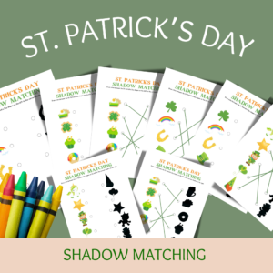 St. Patrick’s Day Shadow Matching Game – Fun & Educational Digital Download