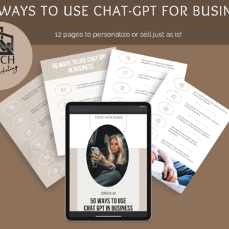 50 ways to use chatGPT for business resell template