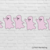 Spooky Pink Ghost Printable Banner