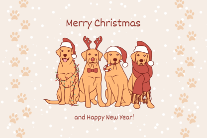 Dogs and Cats Christmas Cards template bundle - Image 4