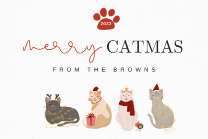 Dogs and Cats Christmas Cards template bundle - Image 6