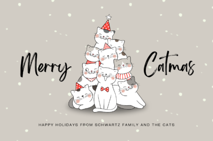 Dogs and Cats Christmas Cards template bundle - Image 8