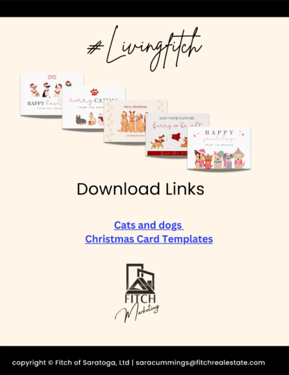 Dogs and Cats Christmas Cards template bundle - Image 3