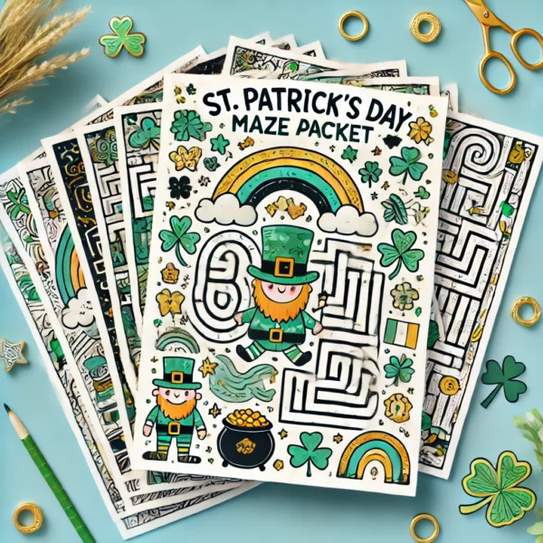 St. Patrick’s Day Maze Packet – 21 Fun-Filled Mazes for Kids! 🍀 - Image 3