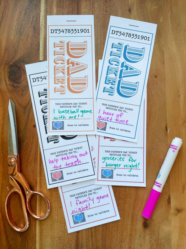 Father’s Day Coupon Packet – Instant Digital Download for Kids to Gift Dad