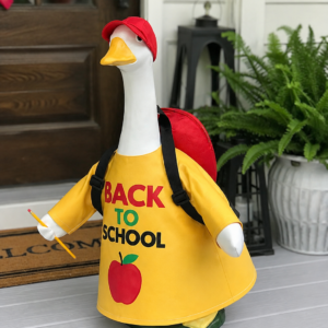 Back to School Porch Goose Outfit Set 🍎🎒