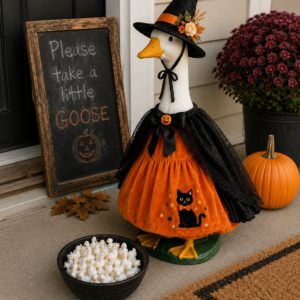 Halloween Witch Porch Goose Outfit 🎃🪿